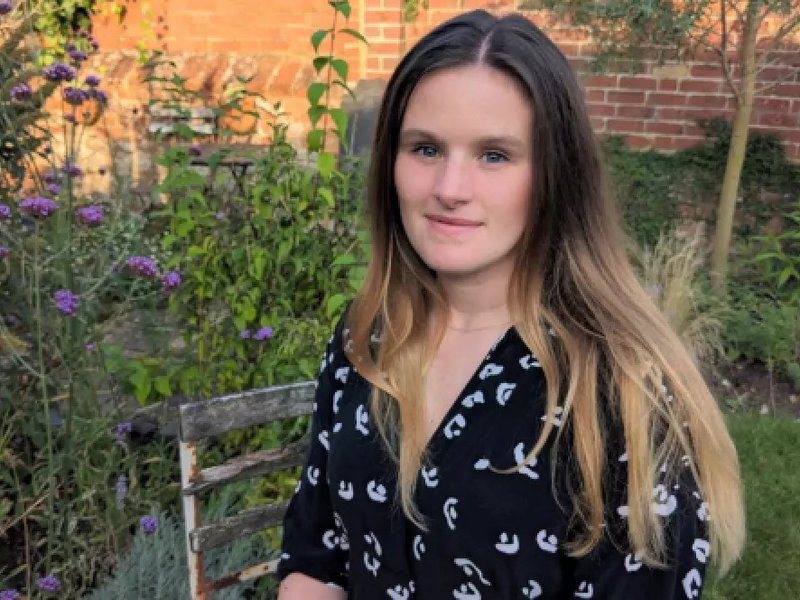Garden designer, Katherine Holland, who has designed Sue Ryder's Grief Kind Garden