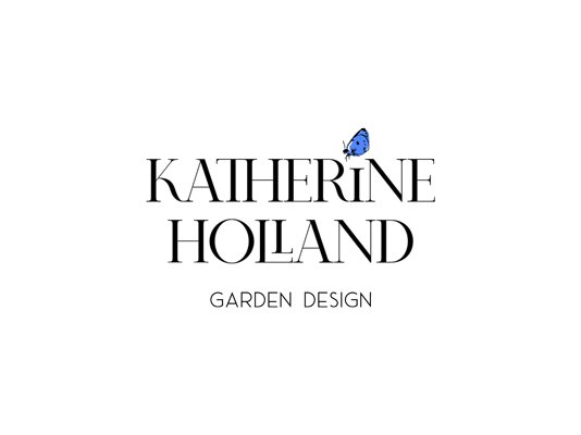 Katherine Holland Garden Design logo with butterfly