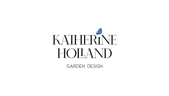 Katherine Holland Garden Design logo with butterfly