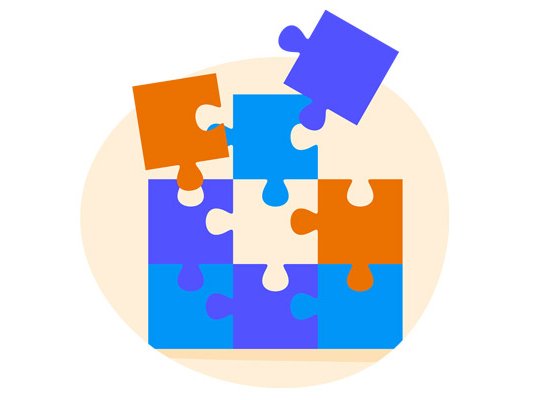 An illustration of puzzle pieces