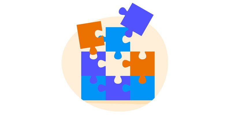 An illustration of puzzle pieces