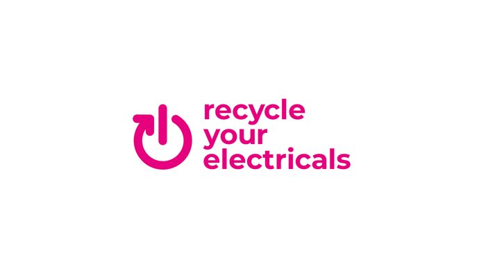 The Donate Your Electricals logo in red text, with a standby button icon