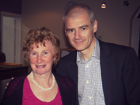 Photo of David and his mum Joan together.