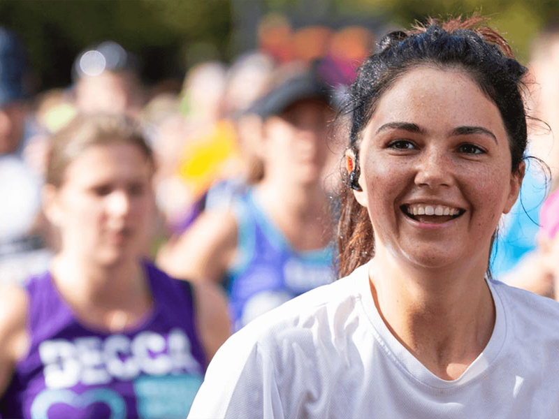 Image of a Sue Ryder runner taking part in the TCS London Marathon