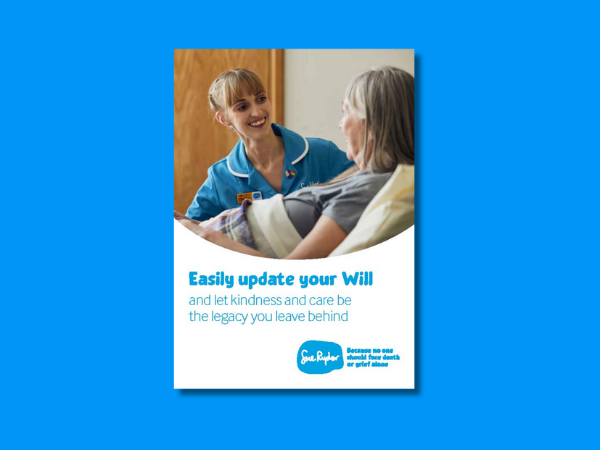 Update your will guide - cover on blue