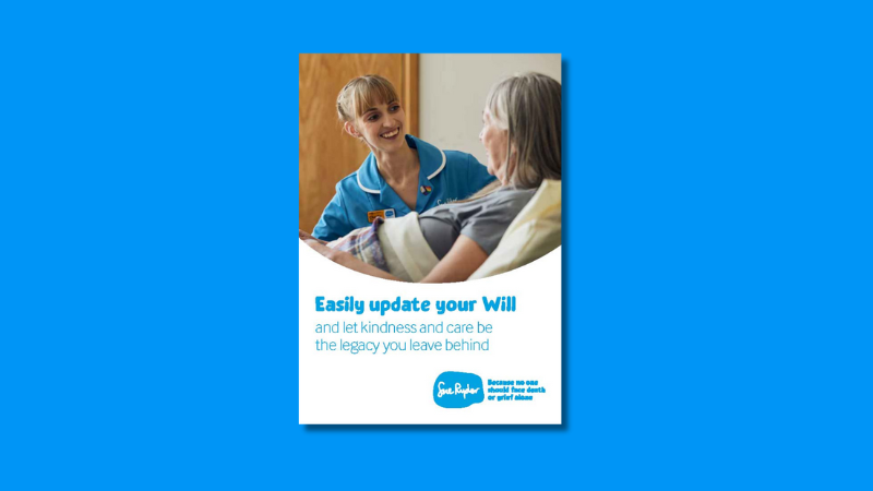 Update your will guide - cover on blue